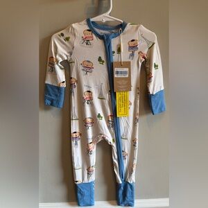 Angel Dear French Toast 2 Way Zipper Romper 0-3 Month